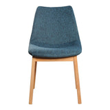 Chrissy Modern Blue Fabric Dining Chair (Set of 2)