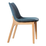 Chrissy Modern Blue Fabric Dining Chair (Set of 2)