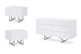 Chrysler Modern White 4-Piece Bedroom Set