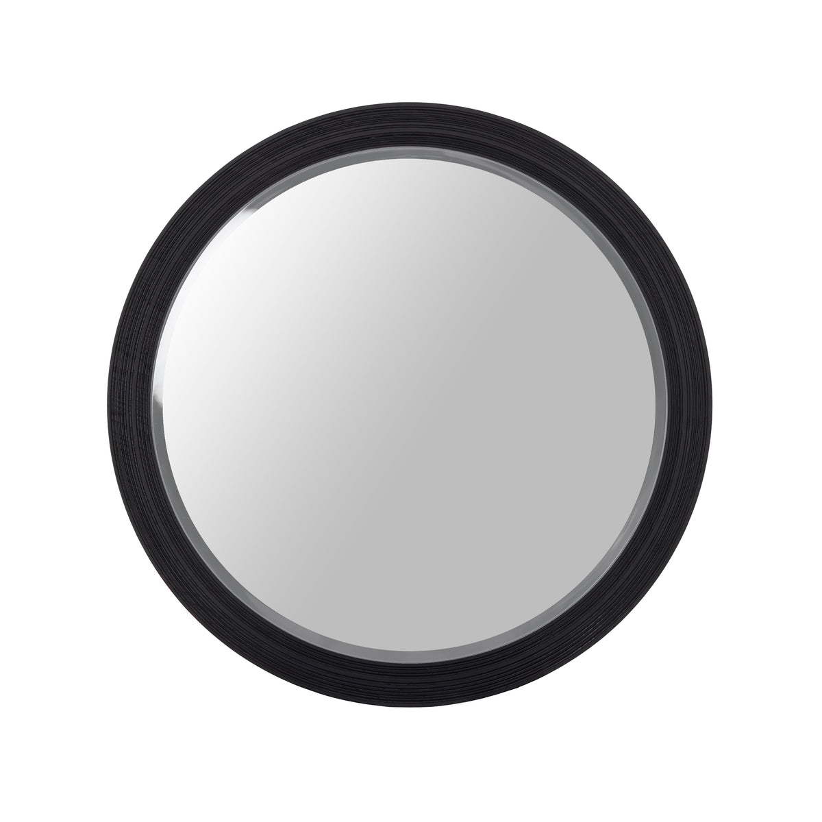 Cirque Modern Black Ash Round Mirror