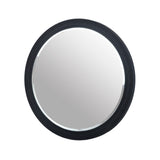 Cirque Modern Black Ash Round Mirror