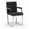 Click Modern Black Leatherette Dining Arm Chair