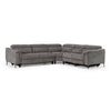 Coffman Modern Grey Fabric Sectional Sofa with Sofa Bed + Recliner