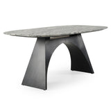 Colbert Modern Black & White Marble Dining Table