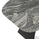 Colbert Modern Black & White Marble Dining Table