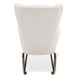 Colfax Modern White Sheep Rocking Chair