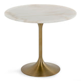 Collins Glam White Marble & Gold Dining Table