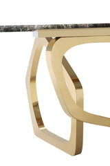 Colton Modern Brown & Gold Dining Table