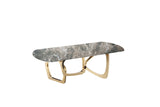 Colton Modern Brown & Gold Dining Table