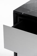 Concord Modern Black Marble + Black Ash + Aluminum Dresser