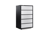 Concord Modern Black Marble + Black Ash + Aluminum Chest