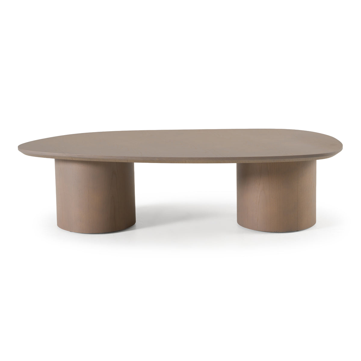 Connie Modern White Oak Oval Coffee Table