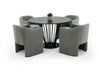 Conroy Modern Black Round Dining Table