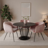 Conroy Modern Black Round Dining Table