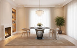 Conroy Modern Black Round Dining Table