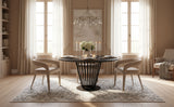 Conroy Modern Black Round Dining Table