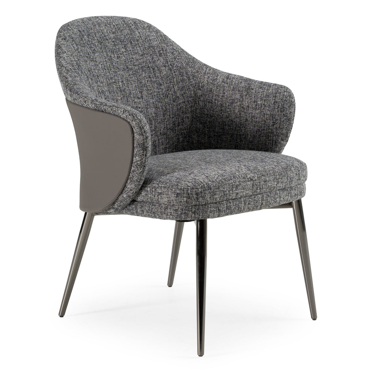 Cora Modern Grey Fabric & Leatherette Dining Chair