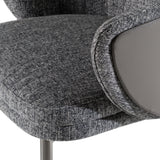Cora Modern Grey Fabric & Leatherette Dining Chair