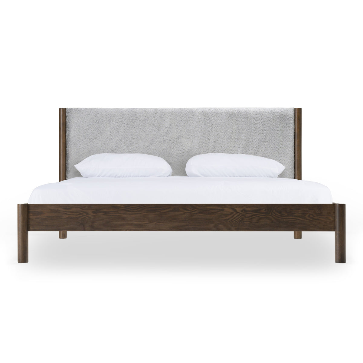 Carolina Modern Grey Fabric + Wenge Bed