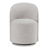 Correa Modern Light Grey Fabric Swivel Dining Chair