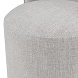 Correa Modern Light Grey Fabric Swivel Dining Chair