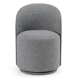 Correa Modern Grey Fabric Swivel Dining Chair