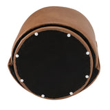 Correa Modern Brown Vegan Leather Swivel Dining Chair