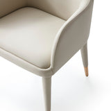 Cortina Modern Beige Eco-Leather Dining Arm Chair