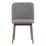Costello Mid-Century Modern Grey Fabric + Wenge Dining Chair (Set of 2)