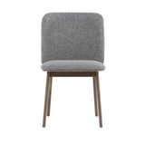 Costello Mid-Century Modern Grey Fabric + Wenge Dining Chair (Set of 2)