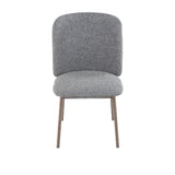 Costello Mid-Century Modern Grey Fabric + Wenge Dining Chair (Set of 2)
