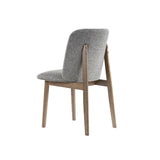 Costello Mid-Century Modern Grey Fabric + Wenge Dining Chair (Set of 2)