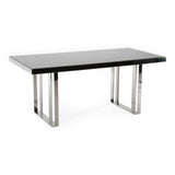 Courtland Modern Stainless Steel Dining Table
