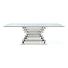 Crawford Modern Rectangular Glass Dining Table