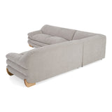 Crockett Modern Light Grey Fabric Sectional Sofa