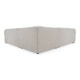 Crockett Modern Light Grey Fabric Sectional Sofa