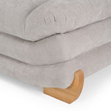 Crockett Modern Light Grey Fabric Sectional Sofa