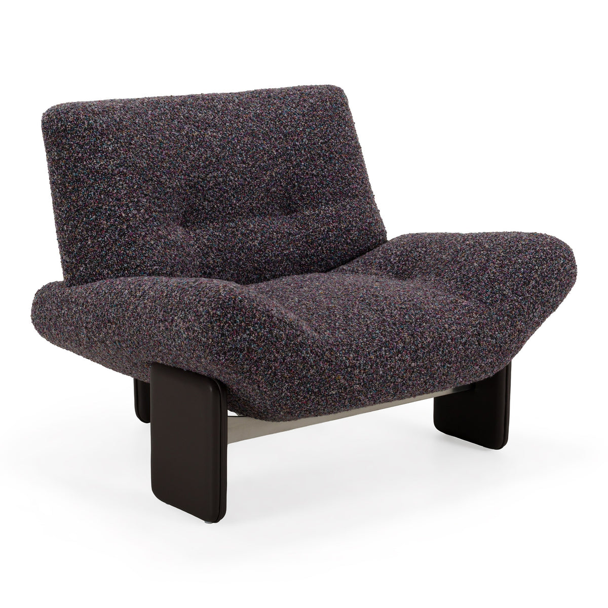 Crowley Modern Grey Multi-Color Fabric Accent Chair