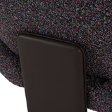 Crowley Modern Grey Multi-Color Fabric Accent Chair