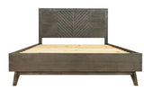 Queen Daisy Mid-Century Dark Acacia Bed