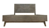 Queen Daisy Mid-Century Dark Acacia Bed