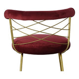 Dakin Modern Glam Red & Gold Barstool