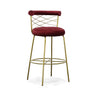 Dakin Modern Glam Red & Gold Barstool