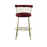 Dakin Modern Glam Red & Gold Barstool