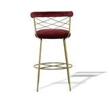 Dakin Modern Glam Red & Gold Barstool