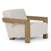 Dalhart Modern Beige Fabric + Grey Wash Wood Accent Chair