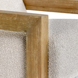Dalhart Modern Beige Fabric + Grey Wash Wood Accent Chair
