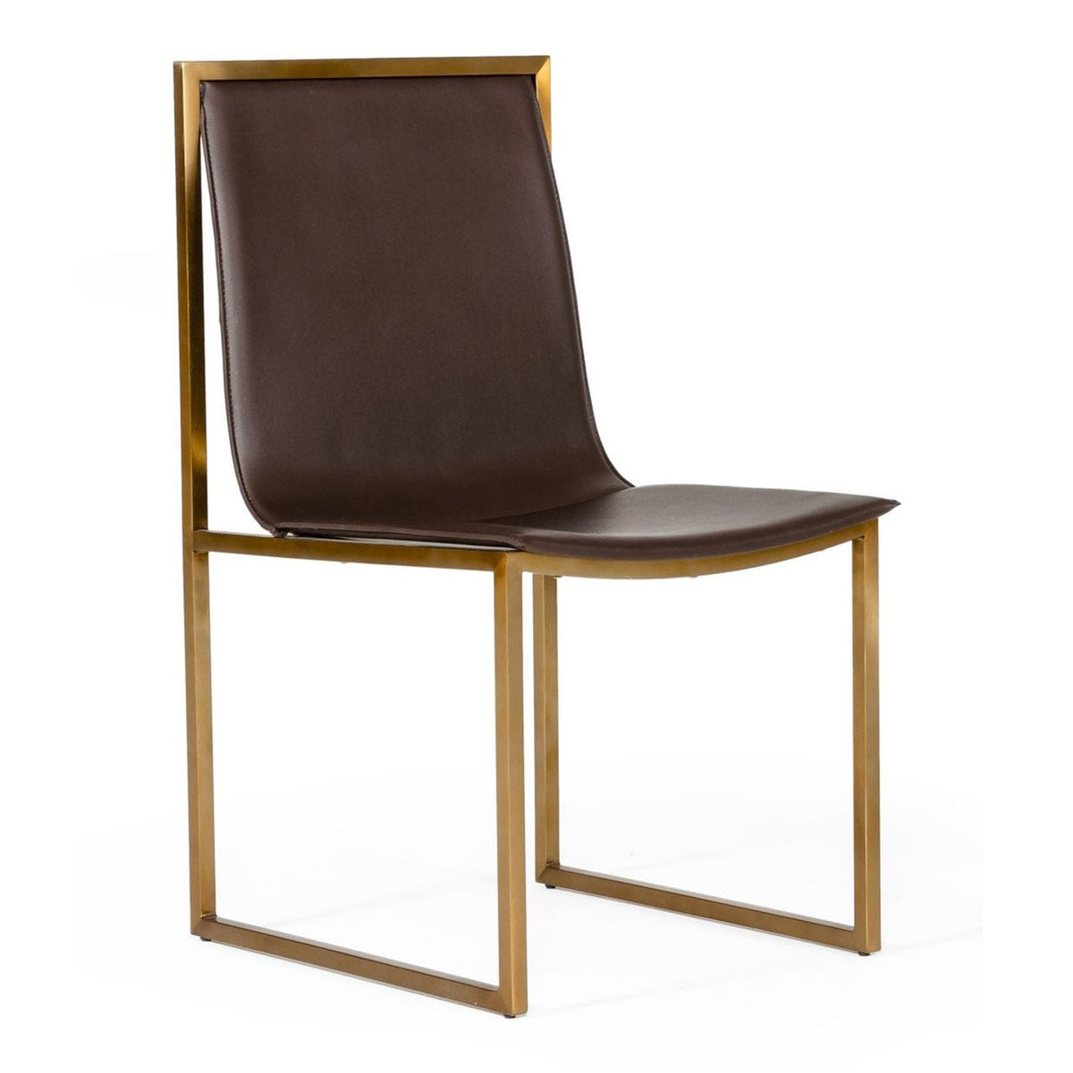 Dalton Modern Brown Leatherette Dining Chair (Set of 2)