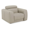 Dalton Modern Italian Light Grey Leather Recliner Chair