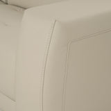 Dalton Modern Italian Oyster Leather Sectional + 2 Recliners